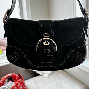 Black Leather Shoulder Bag